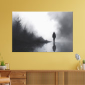 Pad tussen schaduwen canvas afdruk (Insitu (Woonkamer))