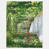 PAD VAN BLOEMEN FLEECE DEKEN (Voorkant)