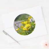 Pad van bloemen ronde sticker (Envelop)