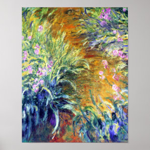 Pad van de tuin door de Iris door Monet Poster