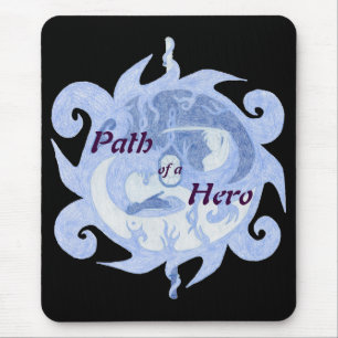 "Pad van een Hero" Embleem (met titel) Muismat