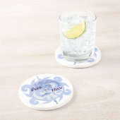 "Pad van een Hero" Embleem (met titel) Zandsteen Onderzetter (Zijkant)