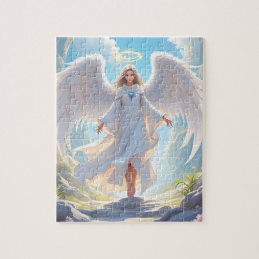 Pad van Genade: Engel van Vreedzame Ascentie Legpuzzel (Verticaal)