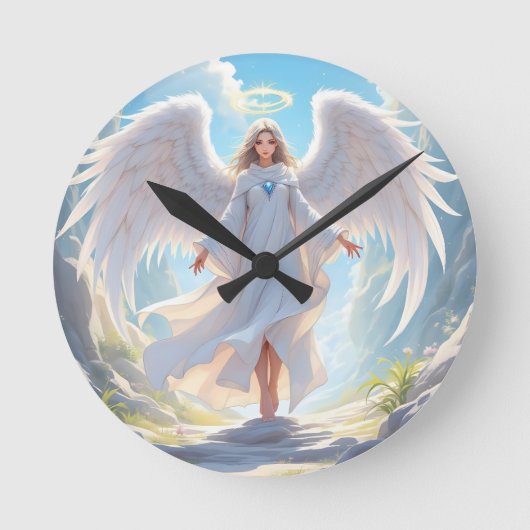 Pad van Genade: Engel van Vreedzame Ascentie Ronde Klok (Voorkant)