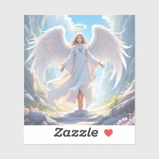 Pad van Genade: Engel van Vreedzame Ascentie Sticker (Vel)