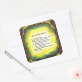 Pad van het leven vierkante sticker (Envelop)