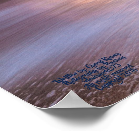 Pad van je Poster met voetafdruk Ocean Matte (Hoek)