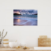 Pad van je Poster met voetafdruk Ocean Matte (Keuken)