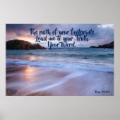 Pad van je Poster met voetafdruk Ocean Matte (Voorkant)