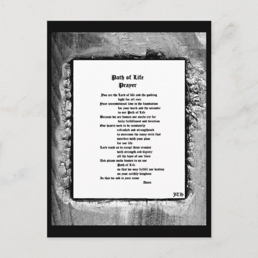 Pad van Life Prayer Briefkaart (Voorkant)