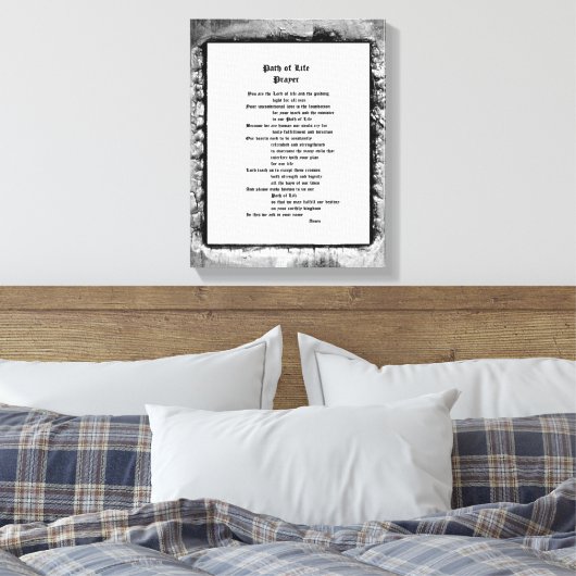 Pad van Life Prayer Canvas Afdruk (Insitu (Slaapkamer))