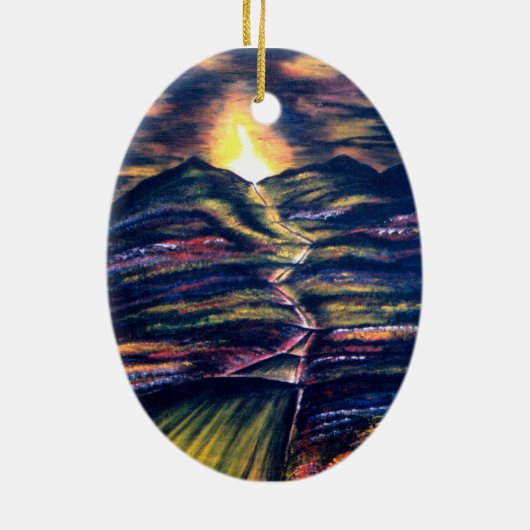 Pad van Life Prayer Keramisch Ornament (Achterkant)