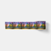 **"Pad van Paars: Jacaranda Wandelpad"** Satijnen Lint (Voorkant)