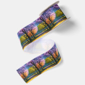 **"Pad van Paars: Jacaranda Wandelpad"** Satijnen Lint (Achterkant)