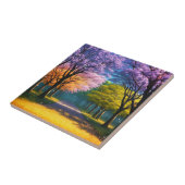 **"Pad van Paarse: Jacaranda Walkway"** Tegeltje (Zijkant)