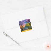**"Pad van Paarse: Jacaranda Walkway"** Vierkante Sticker (Envelop)