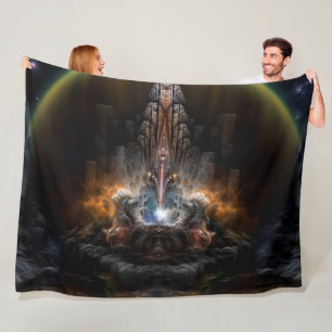 Pad van Schaduwen Fractale Fantasie Kunst door Xze Fleece Deken