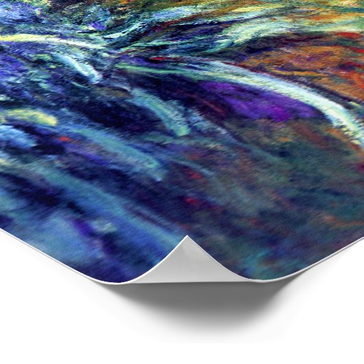 Pad van tuin door het Iris van Monet Poster (Hoek)