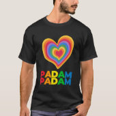 Padam Padam - LGBTQ+ Pride Maand - Hartslag Padam T-shirt (Voorkant)