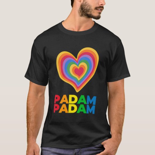 Padam Padam - LGBTQ+ Pride Maand - Hartslag Padam T-shirt (Voorkant)
