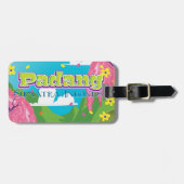 Padang indonesië reisposter bagagelabel (Voorkant horizontaal)