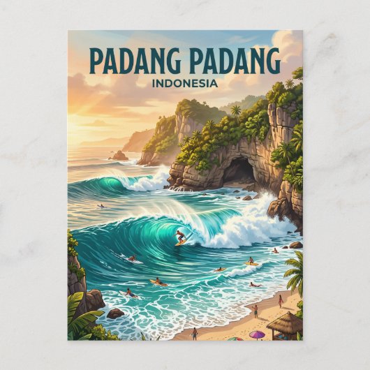Padang Padang-strand Indonesië Briefkaart (Voorkant)