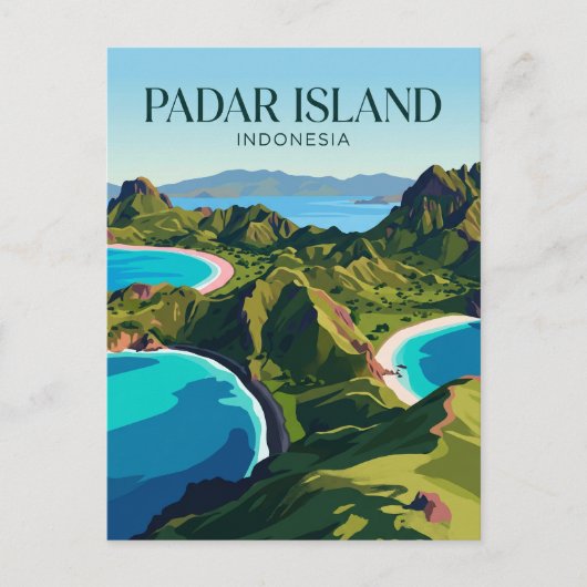 Padar-eiland Indonesië Briefkaart (Voorkant)
