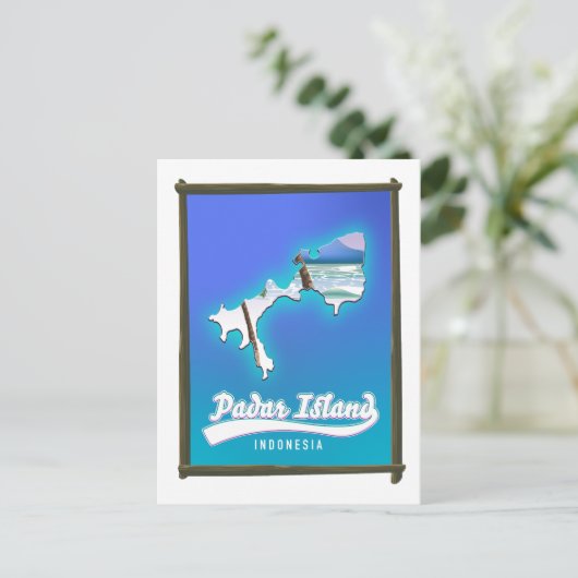 Padar eiland Indonesië Feestdagenkaart (Staand voorkant)
