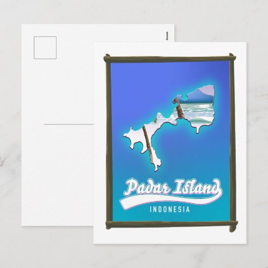 Padar eiland Indonesië Feestdagenkaart (Voorkant / Achterkant)