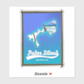 Padar eiland Indonesië Sticker (Vel)