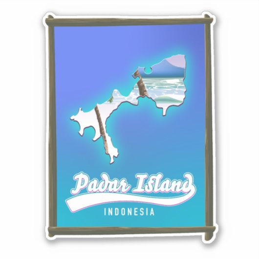 Padar eiland Indonesië Sticker (Voorkant)