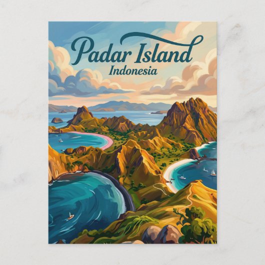 Padar Island Indonesia Briefkaart (Voorkant)