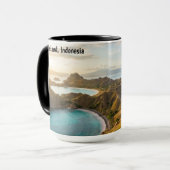 Padar Island Sunset Landscape Canvas Mok (Voorkant links)