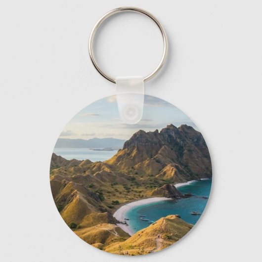 Padar Island Sunset Landscape Keychains Sleutelhanger (Achterkant)