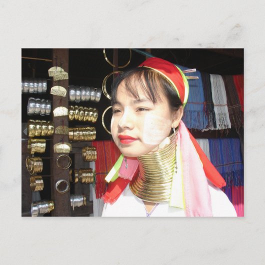 Padaung Woman Briefkaart (Voorkant)
