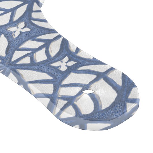 Paddel Gevormd Blauw en Wit Glassnijplank Snijplank (Hoek)