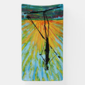 Paddel rand "impressionistisch schilderij" spandoek (Verticaal)