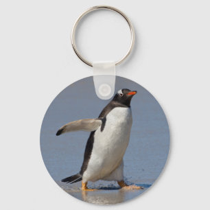 Paddelende Gentoo-sleutelhanger Sleutelhanger