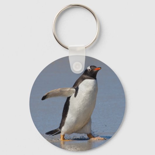 Paddelende Gentoo-sleutelhanger Sleutelhanger (Voorkant)