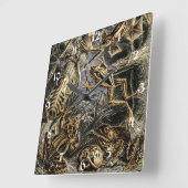  padden en kikkers door Ernst Haeckel Vierkante Klok (Hoek)