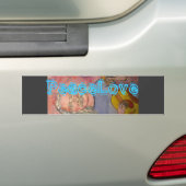 Paddenkruidrok PeaceLove Bumpersticker (Op auto)