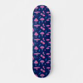 Paddenroze en blauw persoonlijk skateboard (Voorkant)