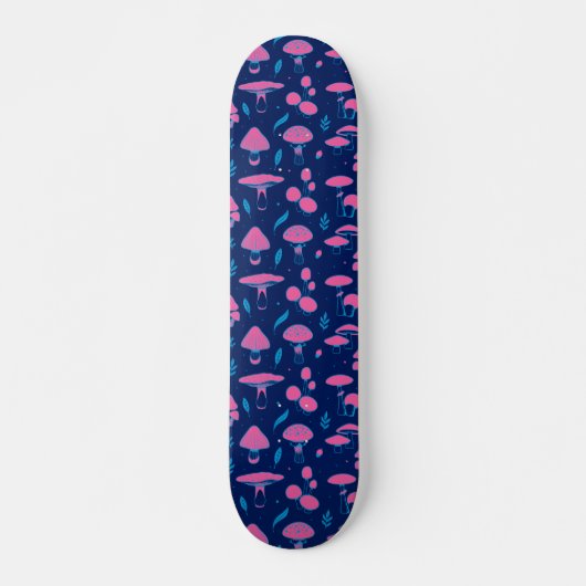 Paddenroze en blauw persoonlijk skateboard (Voorkant)