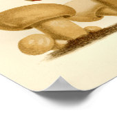  paddenstoel 1861 Art Afdrukgeel rood Poster (Hoek)