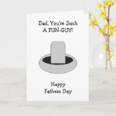 Paddenstoel Aangepaste Vaderdag Kaart (Gele Bloem)