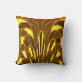 Paddenstoel Abstract - Art Deco - Amber Kussen