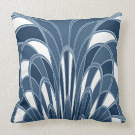 Paddenstoel Abstract - Art Deco - Blue Heather Kussen