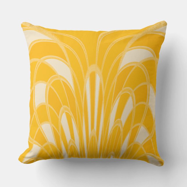 Paddenstoel Abstract - Art Deco - Mango Kussen (Voorkant)