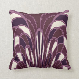Paddenstoel Abstract - Art Deco - Maroon Kussen