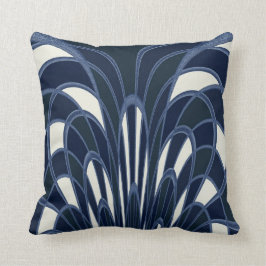 Paddenstoel Abstract - Art Deco - Navy Kussen